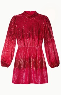 Red RIXO sparkle mini dress
