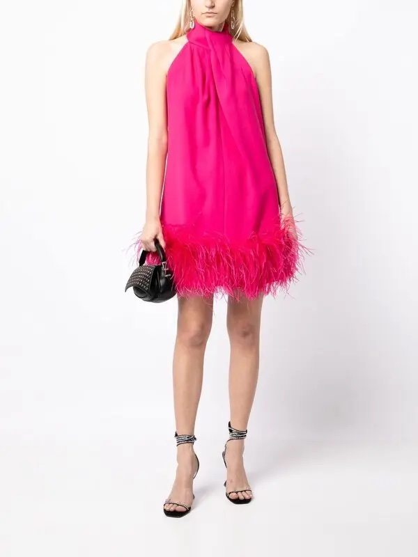 16 Arlington Pink feather dress preloved