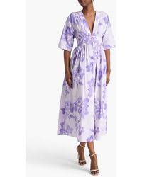 Emilia Wickstead Lavendar midi dress