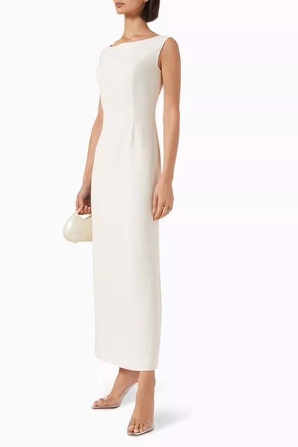 Safiyaa cream dress Midi