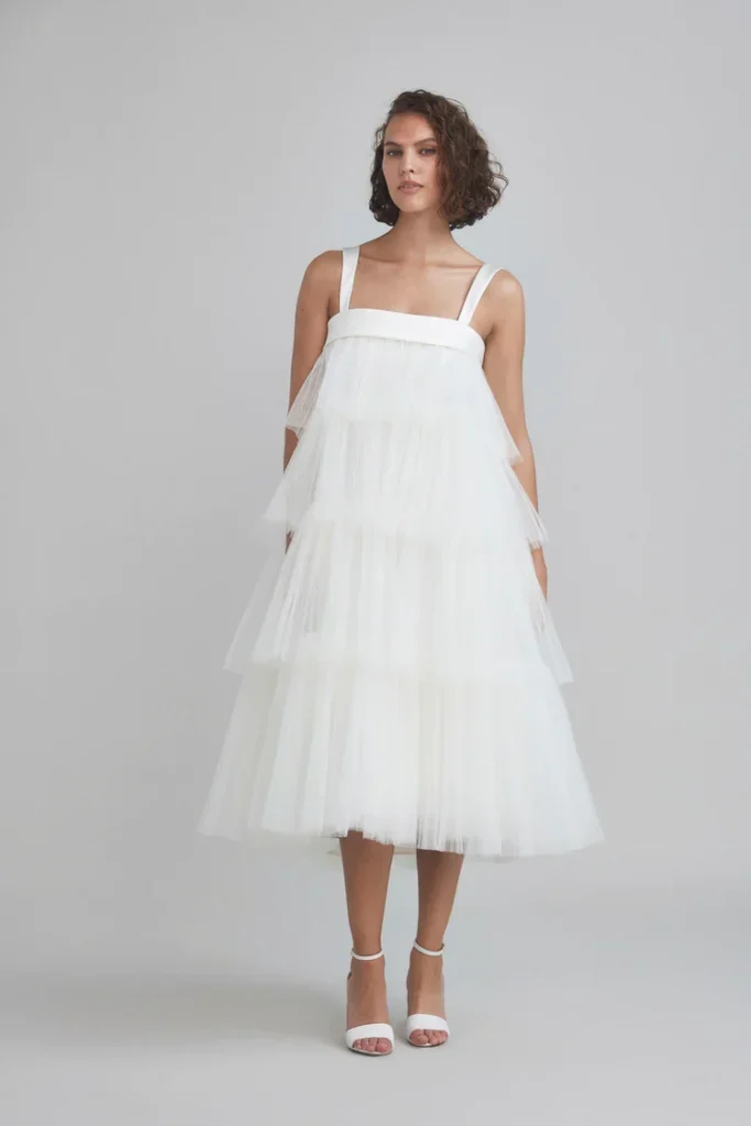 Amsale white dress