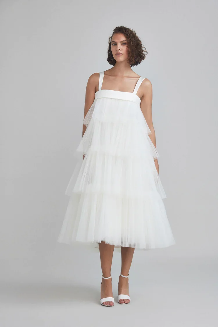Amsale white dress